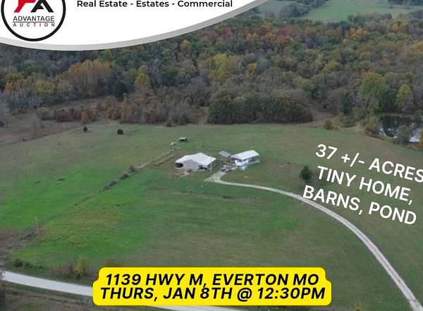 37 Acres of Land for Auction in Everton, Missouri