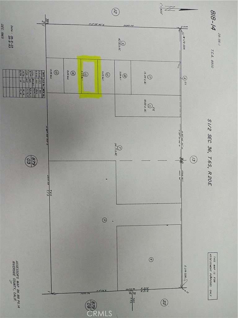 5 Acres of Land for Sale in Blythe, California