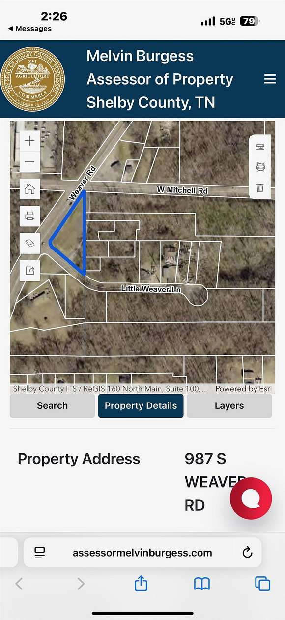1 Acre of Commercial Land for Sale in Memphis, Tennessee