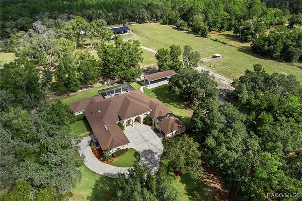 16.9 Acres of Land with Home for Sale in Crystal River, Florida