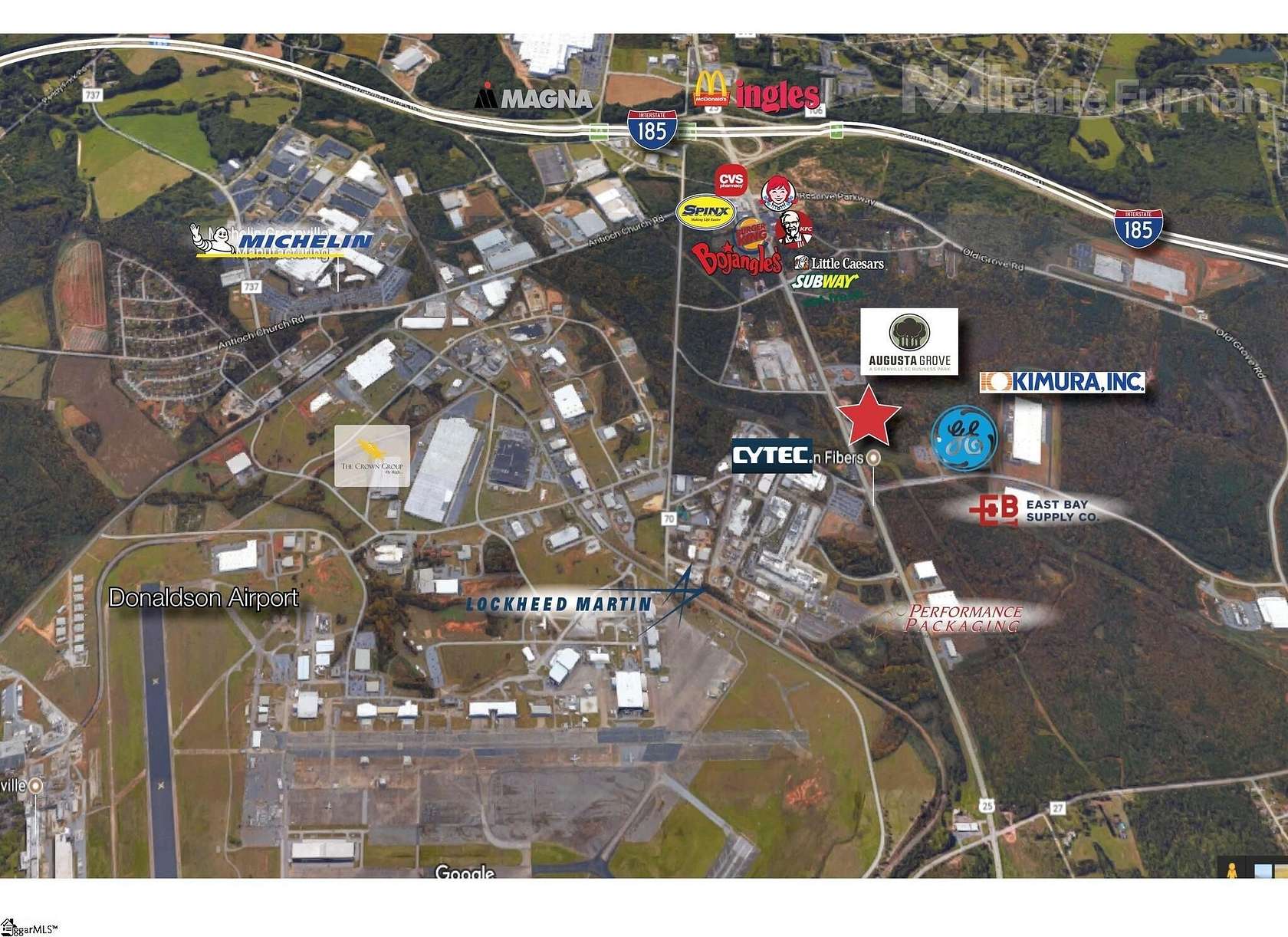 11.9 Acres of Commercial Land for Sale in Piedmont, South Carolina