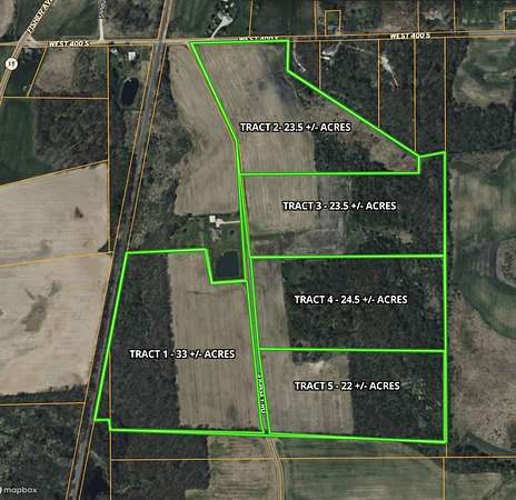 127 Acres of Recreational Land for Auction in Warsaw, Indiana
