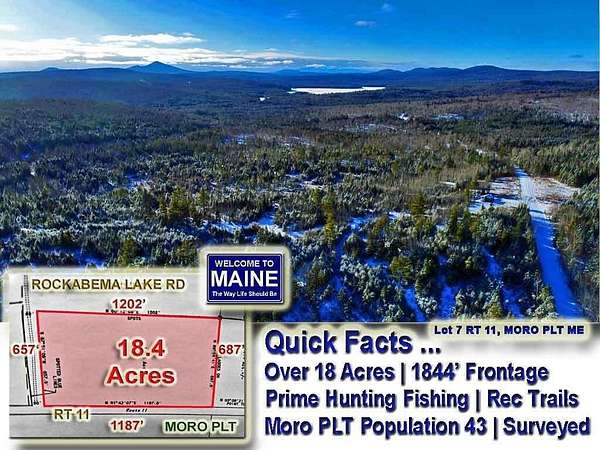 18.4 Acres of Recreational Land for Sale in Moro Plantation, Maine