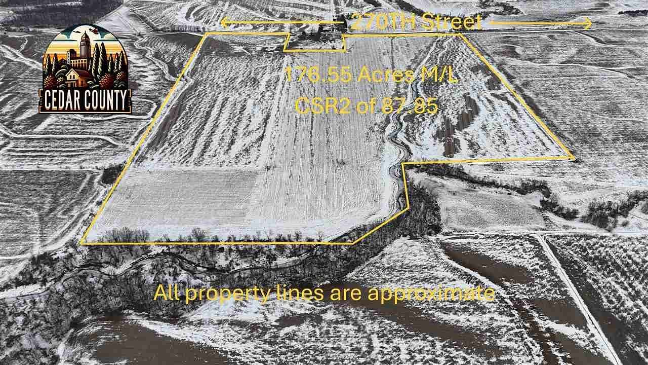 177 Acres of Agricultural Land for Sale in Tipton, Iowa