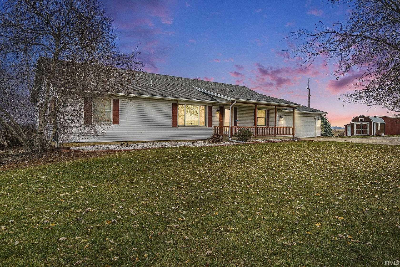 7.7 Acres of Residential Land with Home for Sale in Larwill, Indiana