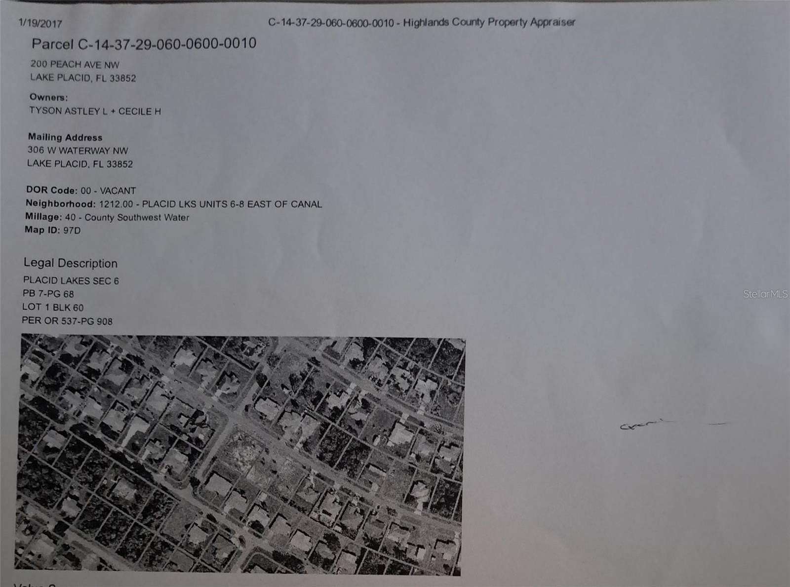 0.3 Acres of Residential Land for Sale in Lake Placid, Florida