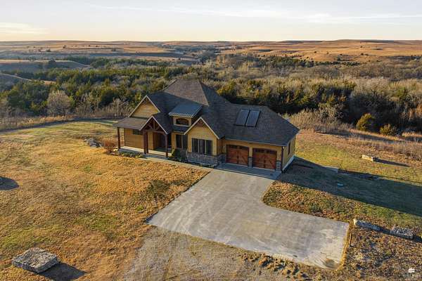 54.9 Acres of Recreational Land with Home for Sale in Manhattan, Kansas