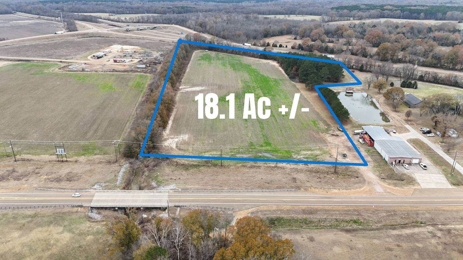 18.1 Acres of Commercial Land for Sale in Grenada, Mississippi