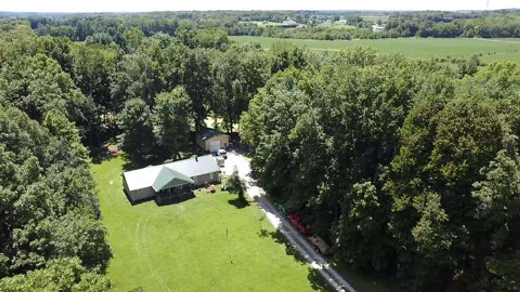 11.9 Acres of Land with Home for Sale in Coatesville, Indiana