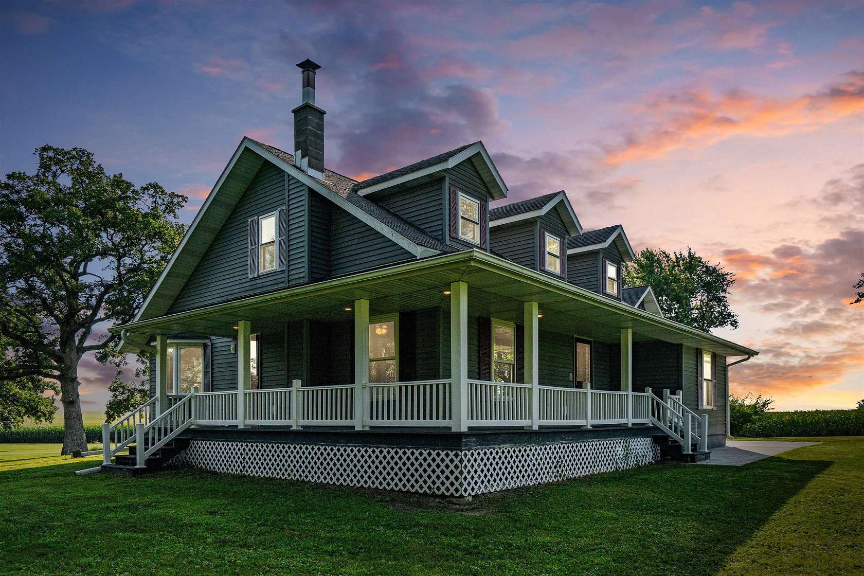 7.3 Acres of Land with Home for Sale in Maynard, Iowa