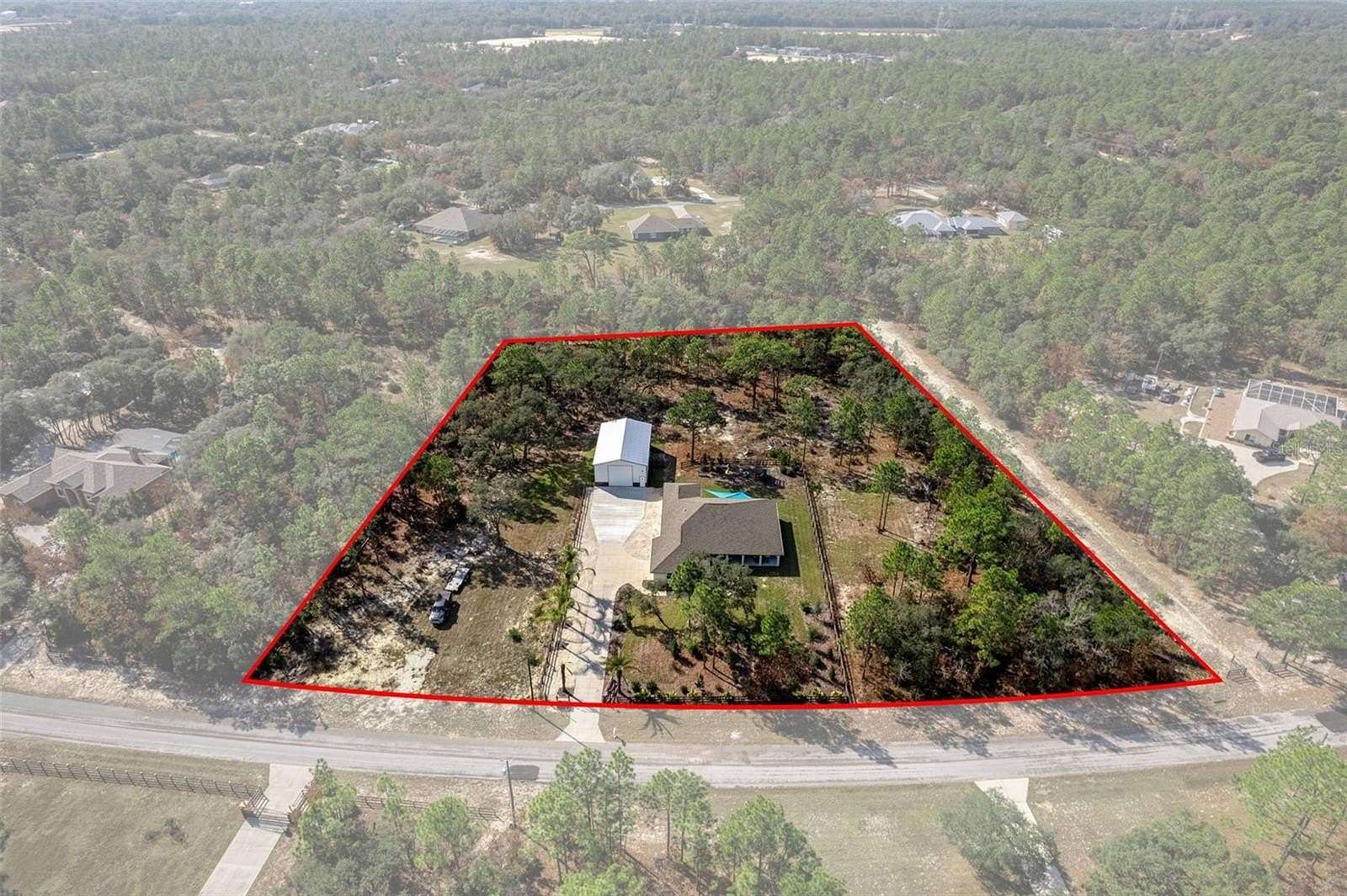 3 Acres of Residential Land with Home for Sale in Beverly Hills, Florida