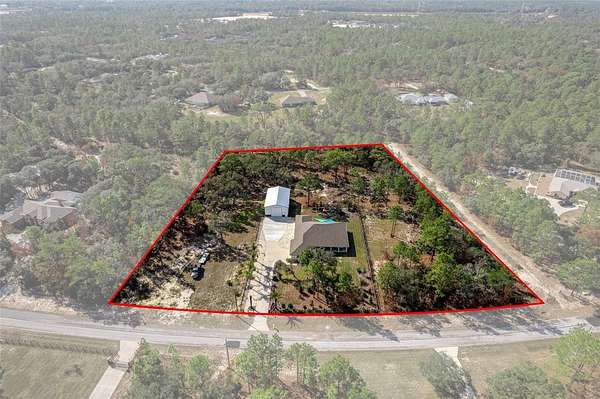 3 Acres of Residential Land with Home for Sale in Beverly Hills, Florida