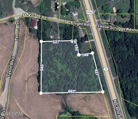 6.88 Acres of Residential Land for Sale in Humboldt, Tennessee