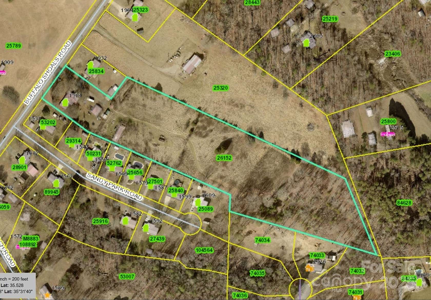 9.25 Acres of Land with Home for Sale in Lincolnton, North Carolina