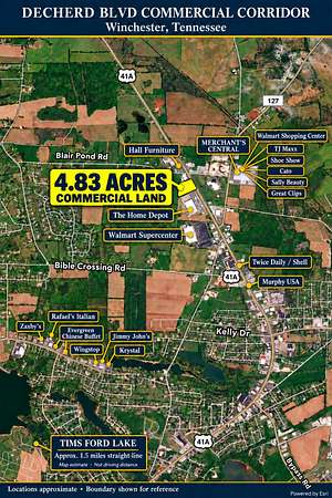 4.83 Acres of Mixed-Use Land for Sale in Winchester, Tennessee