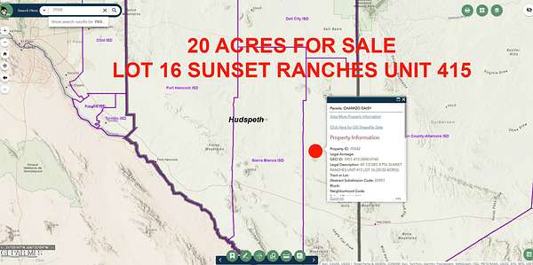 20 Acres of Recreational Land for Sale in Sierra Blanca, Texas