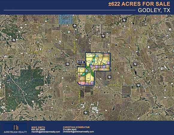 622 Acres of Mixed-Use Land for Sale in Godley, Texas