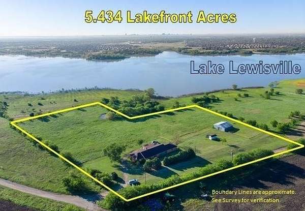 5.43 Acres of Residential Land with Home for Lease in Little Elm, Texas