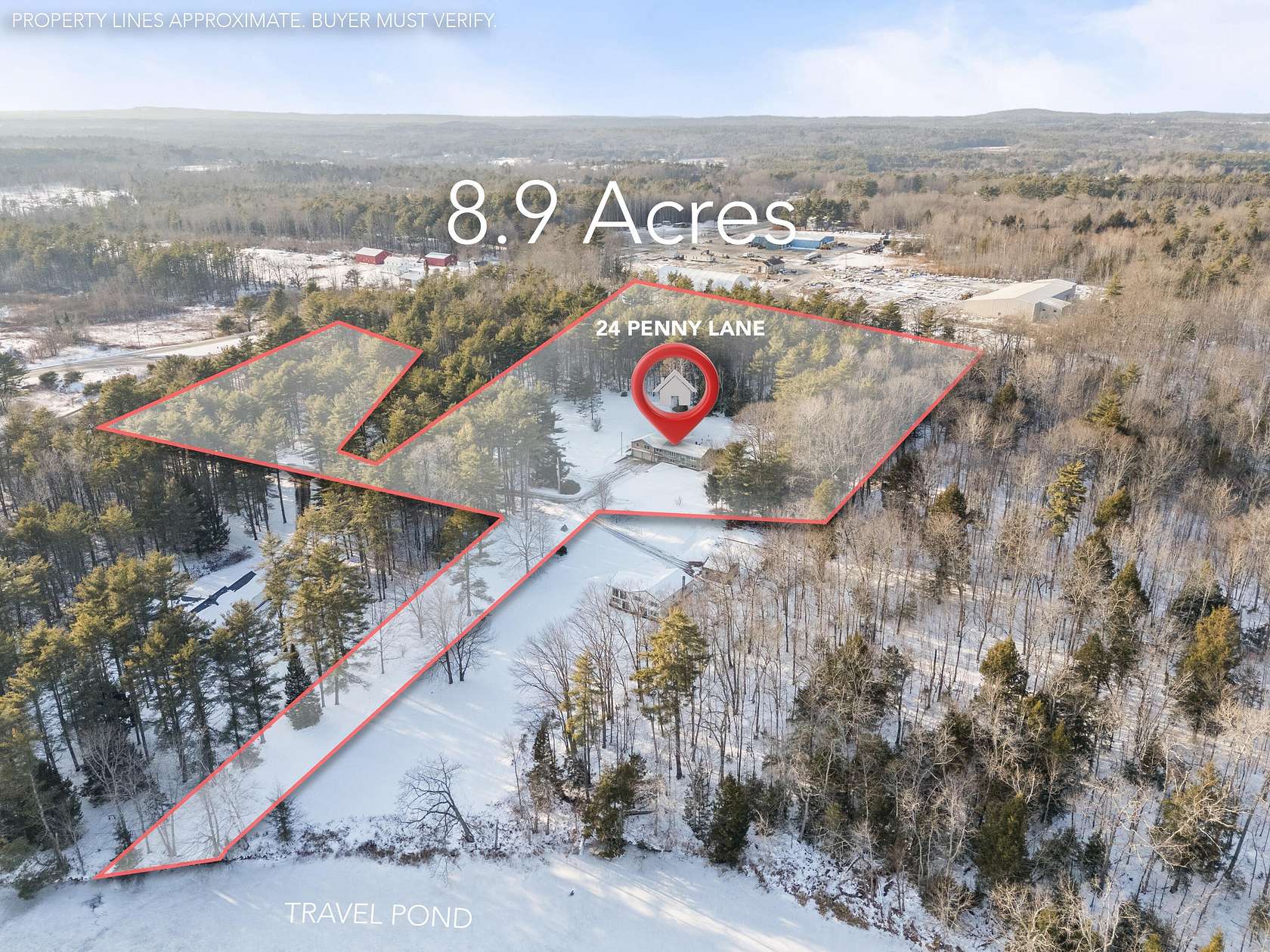 8.9 Acres of Land with Home for Sale in Jefferson, Maine