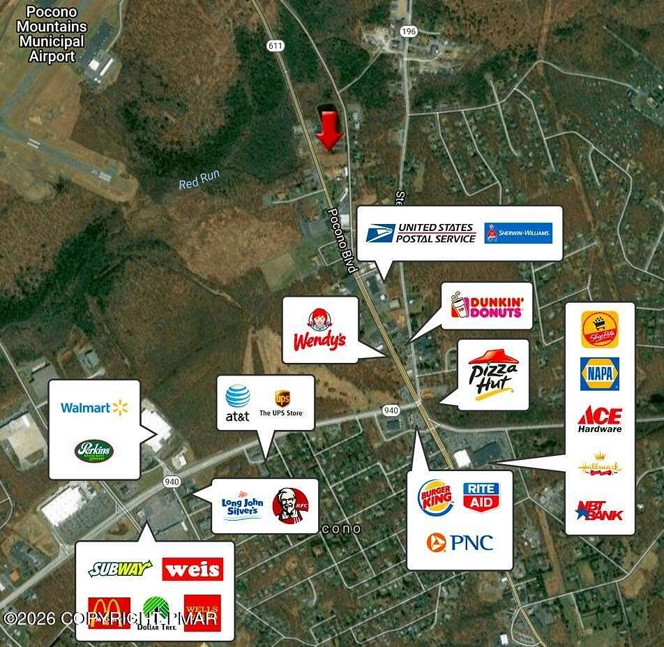 2.15 Acres of Commercial Land for Sale in Mount Pocono, Pennsylvania