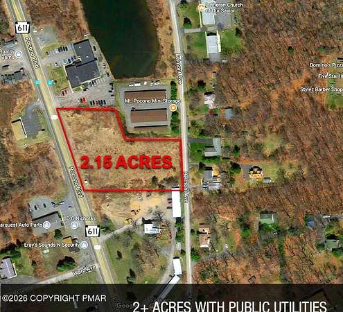 2.15 Acres of Commercial Land for Sale in Mount Pocono, Pennsylvania