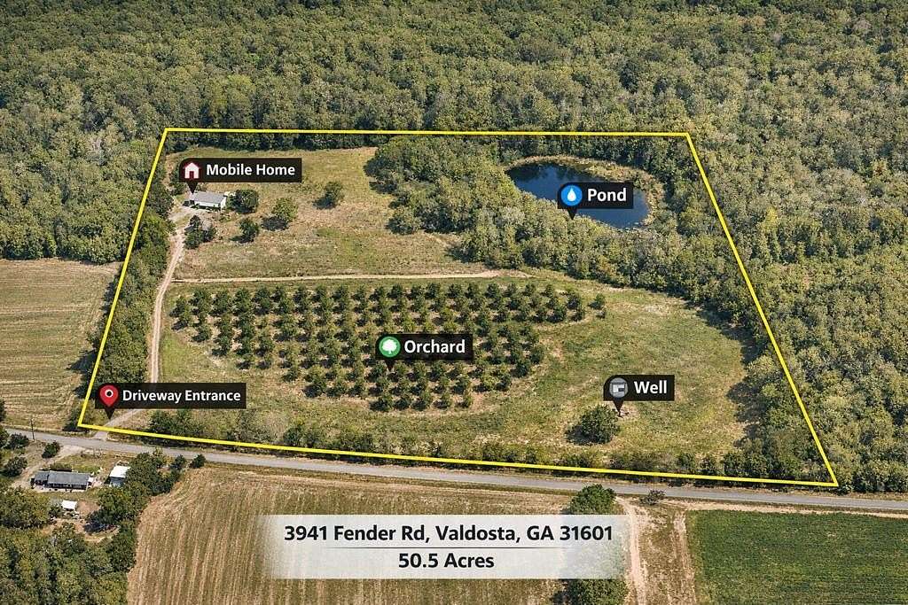 50.5 Acres of Land for Sale in Valdosta, Georgia
