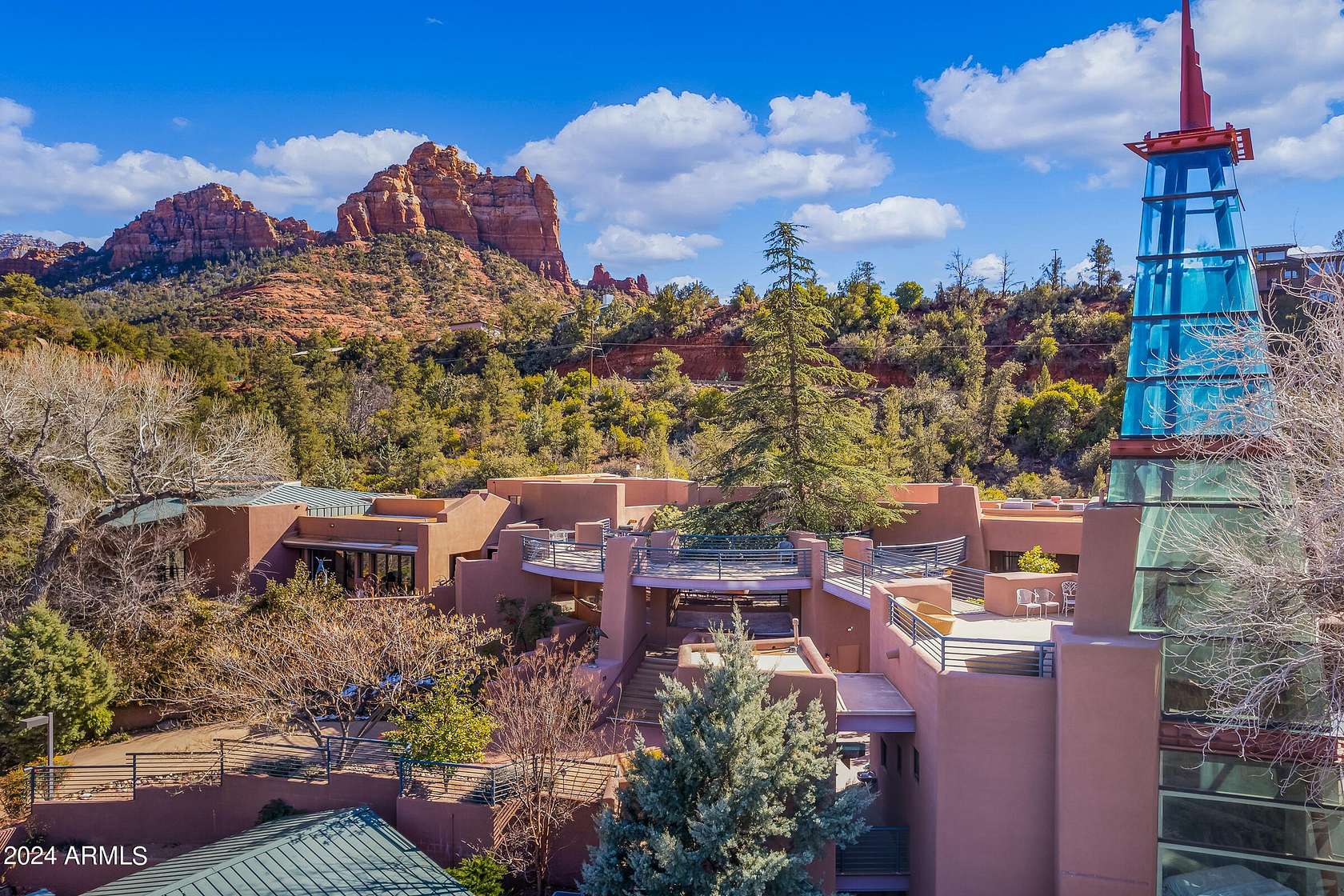 7.1 Acres of Residential Land with Home for Sale in Sedona, Arizona