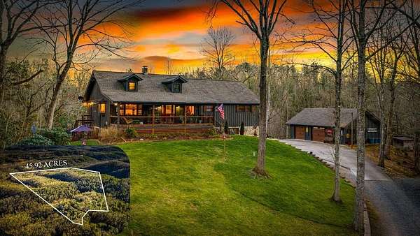 46 Acres of Recreational Land with Home for Sale in Mineral Bluff, Georgia