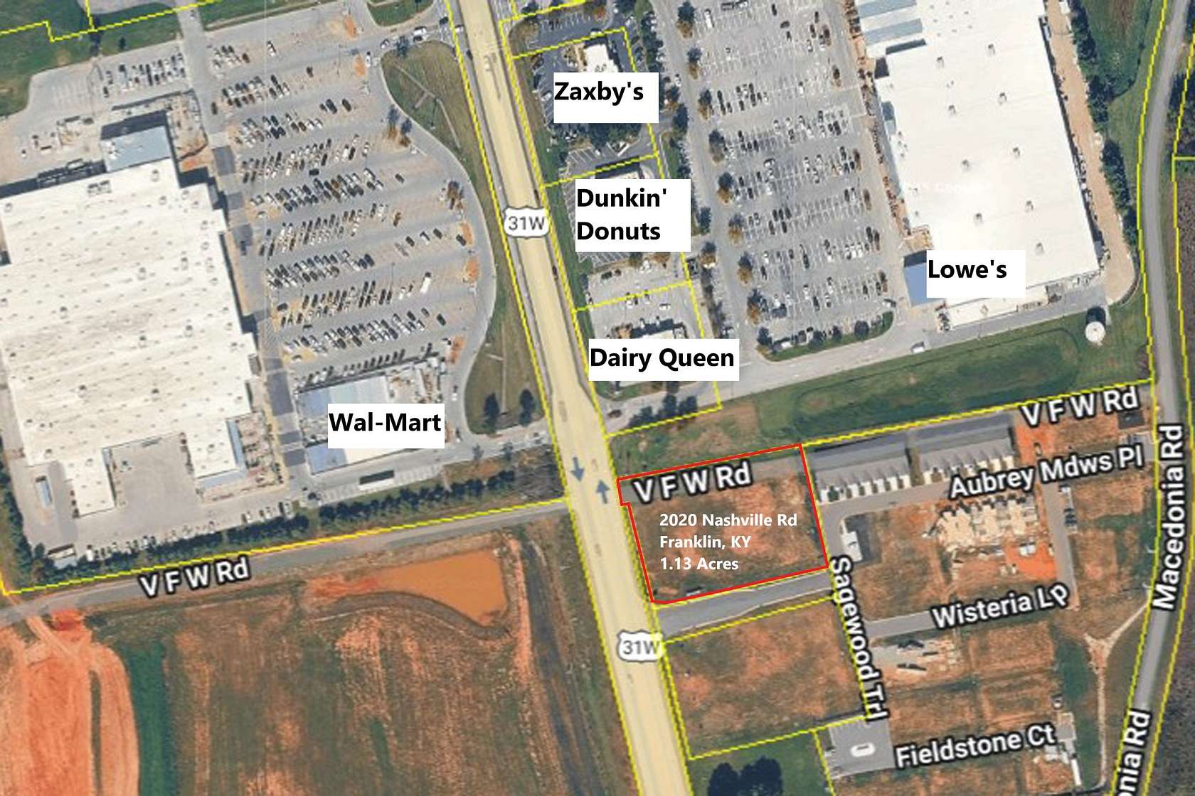 1.13 Acres of Commercial Land for Sale in Franklin, Kentucky