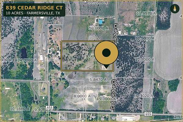 10 Acres of Agricultural Land for Sale in Farmersville, Texas