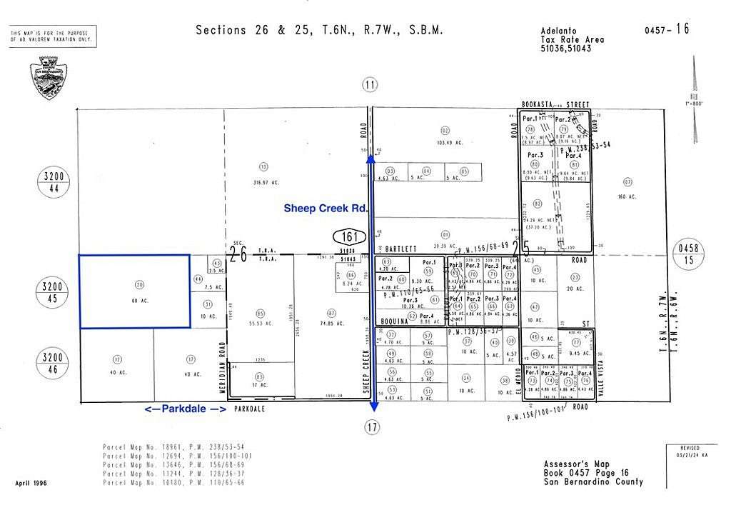 60 Acres of Land for Sale in El Mirage, California