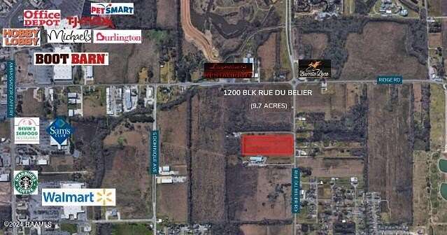 9.53 Acres of Commercial Land for Sale in Lafayette, Louisiana
