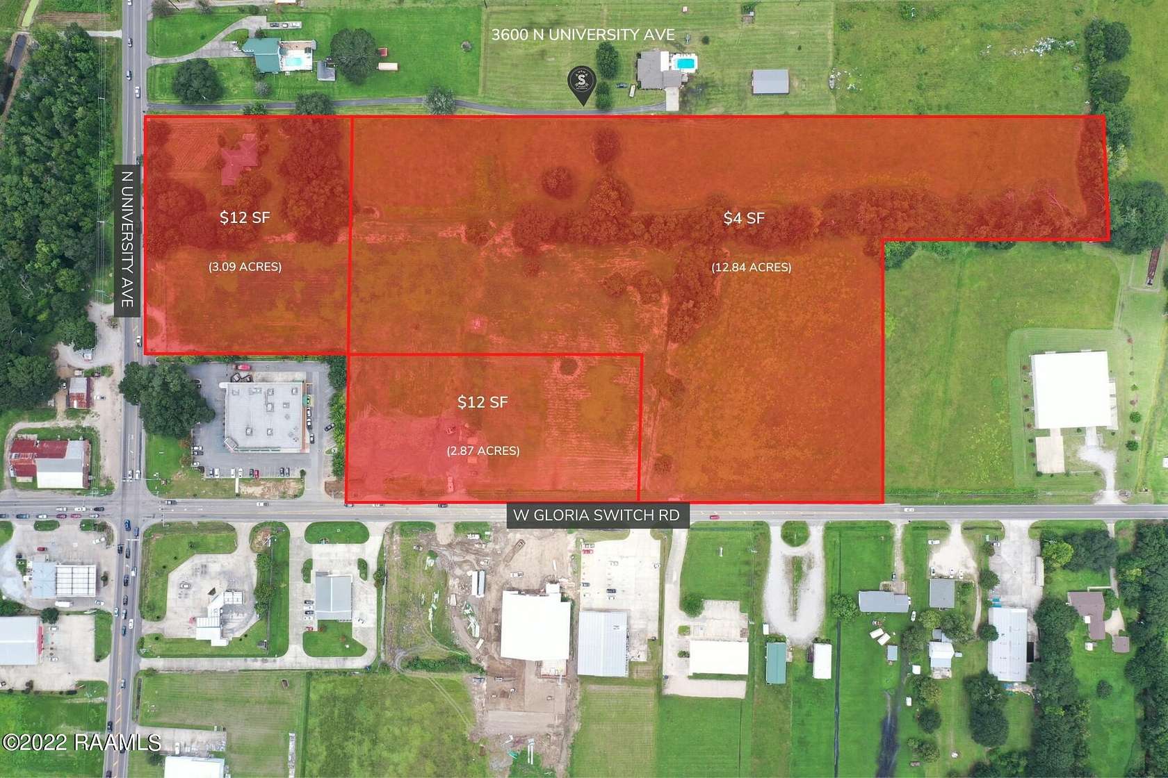 3 Acres of Commercial Land for Sale in Carencro, Louisiana