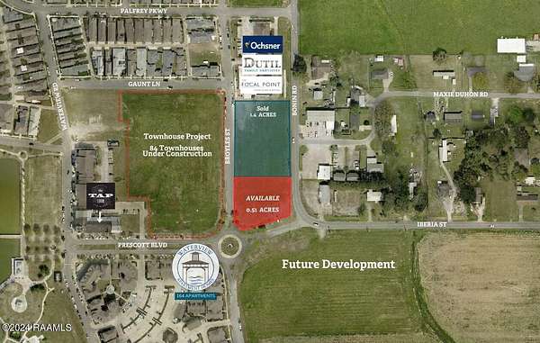 0.51 Acres of Commercial Land for Sale in Youngsville, Louisiana