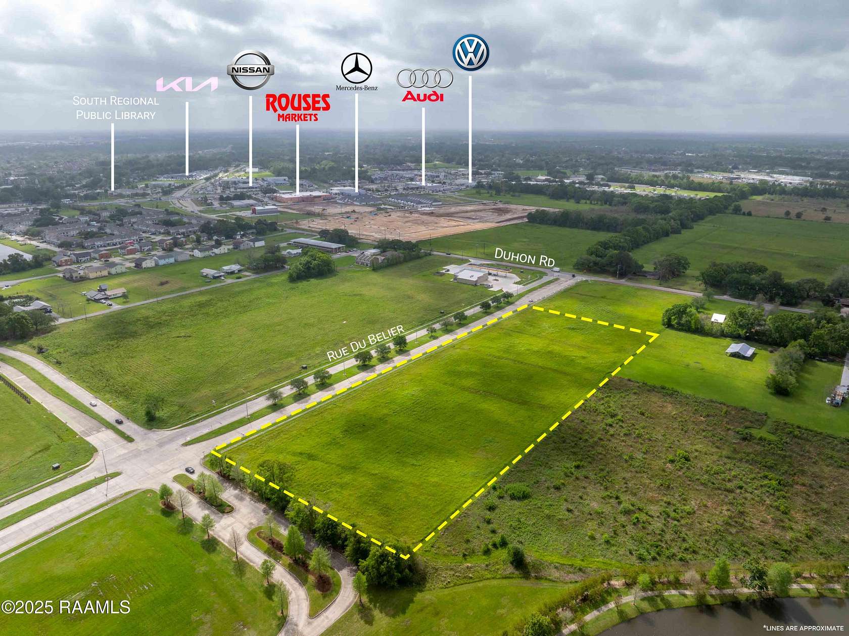 6.6 Acres of Commercial Land for Sale in Lafayette, Louisiana