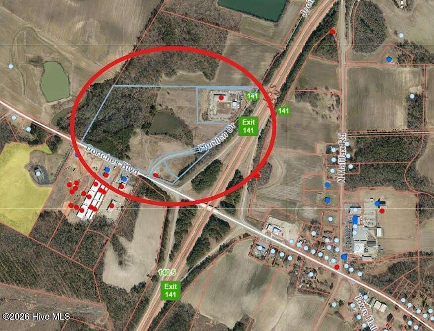 34.5 Acres of Commercial Land for Sale in Rocky Mount, North Carolina