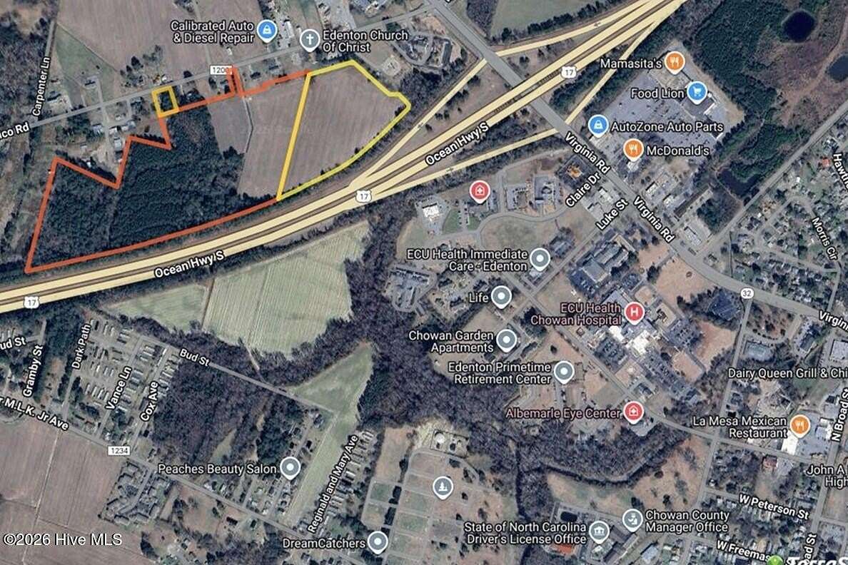 45.4 Acres of Mixed-Use Land for Sale in Edenton, North Carolina