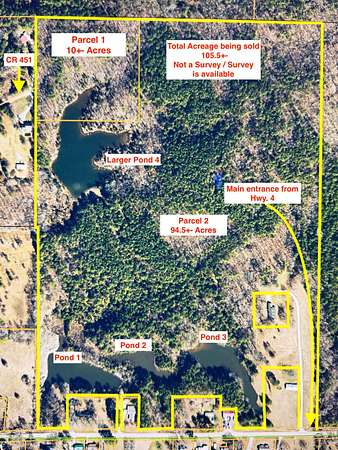 105 Acres of Recreational Land for Sale in Ripley, Mississippi