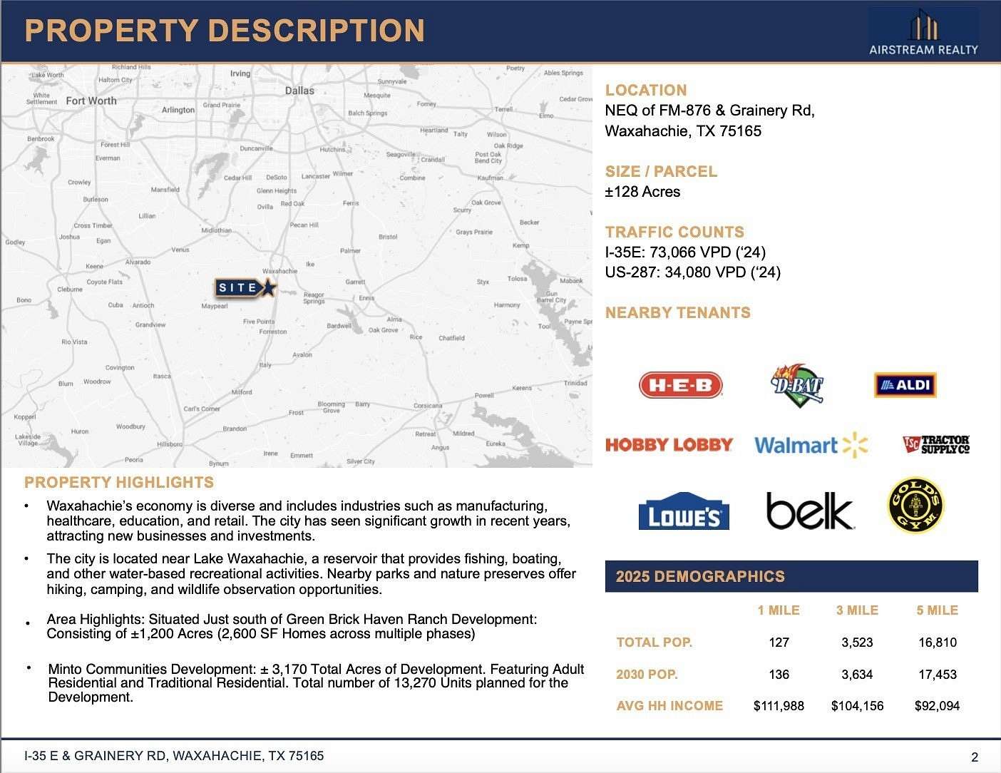129 Acres of Land for Sale in Waxahachie, Texas