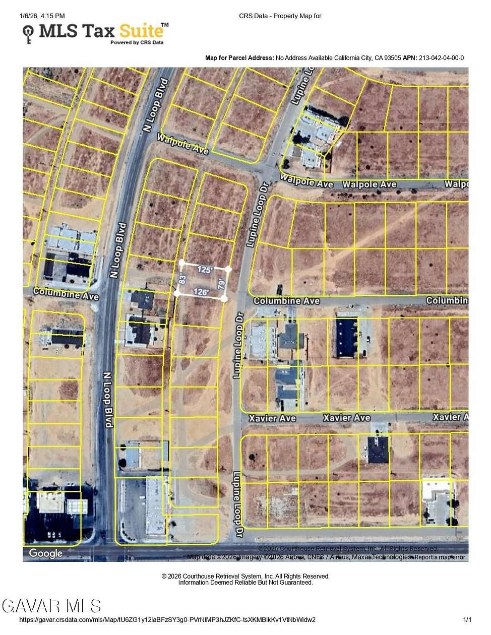 Residential Land for Sale in California City, California