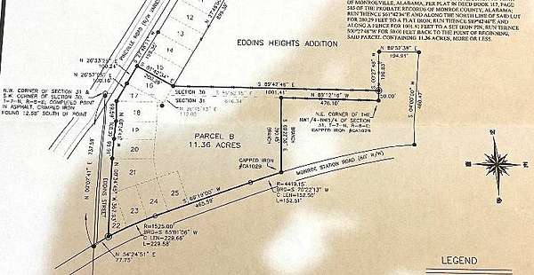 11.4 Acres of Land for Sale in Monroeville, Alabama