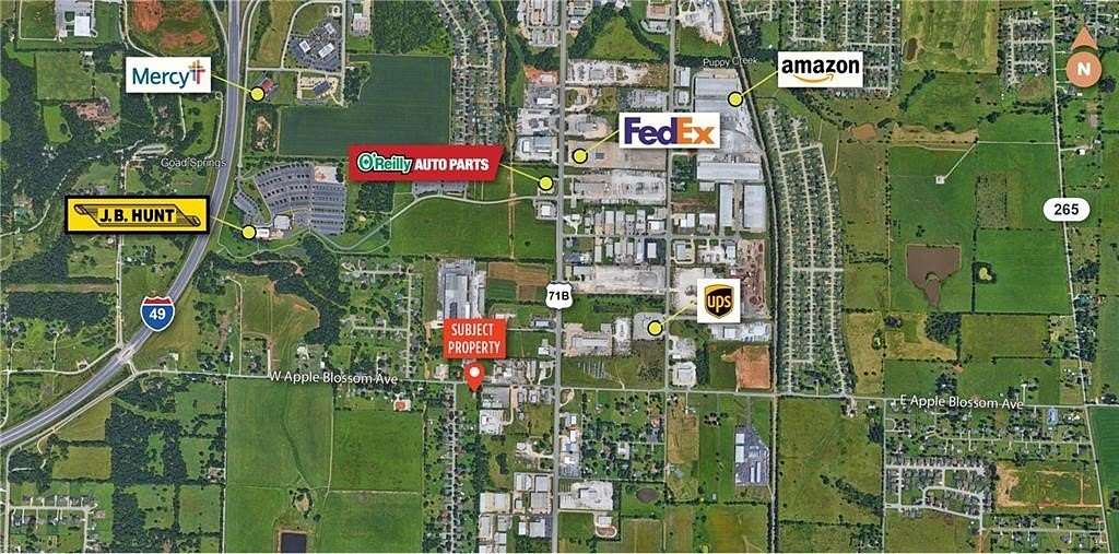 2.16 Acres of Improved Mixed-Use Land for Sale in Lowell, Arkansas