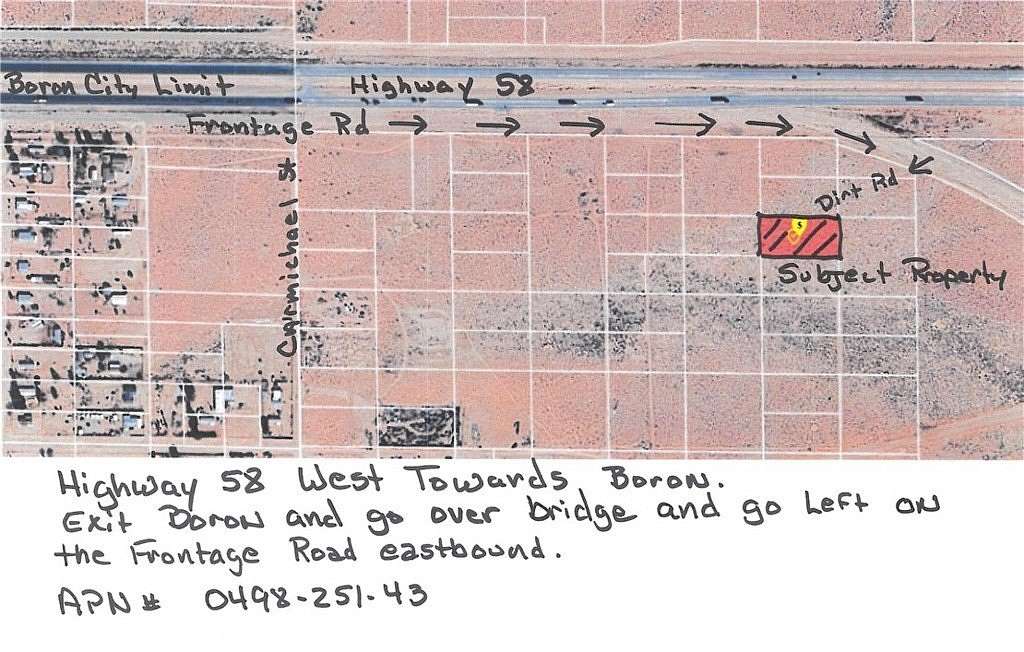 1.25 Acres of Residential Land for Sale in Boron, California