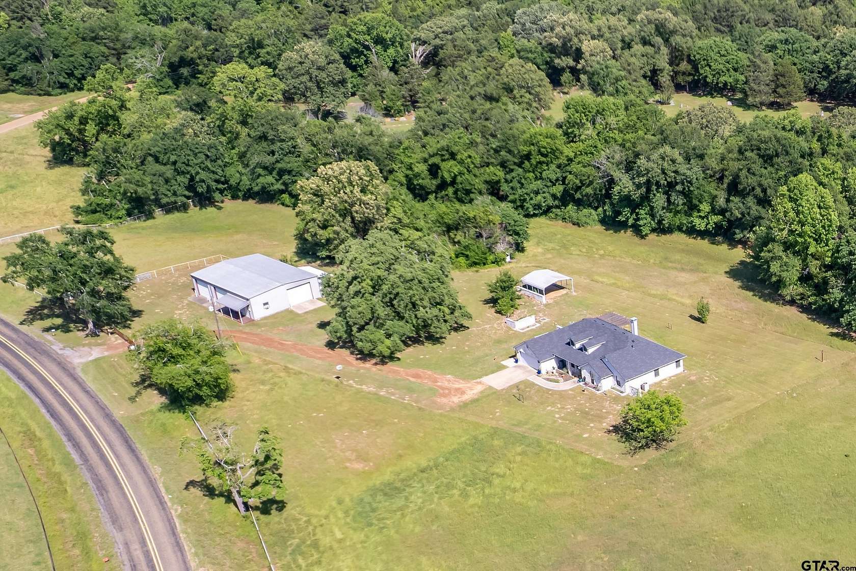 5.84 Acres of Land with Home for Sale in Frankston, Texas