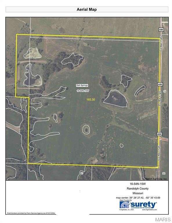 168 Acres of Recreational Land & Farm for Sale in Salt Springs Township, Missouri