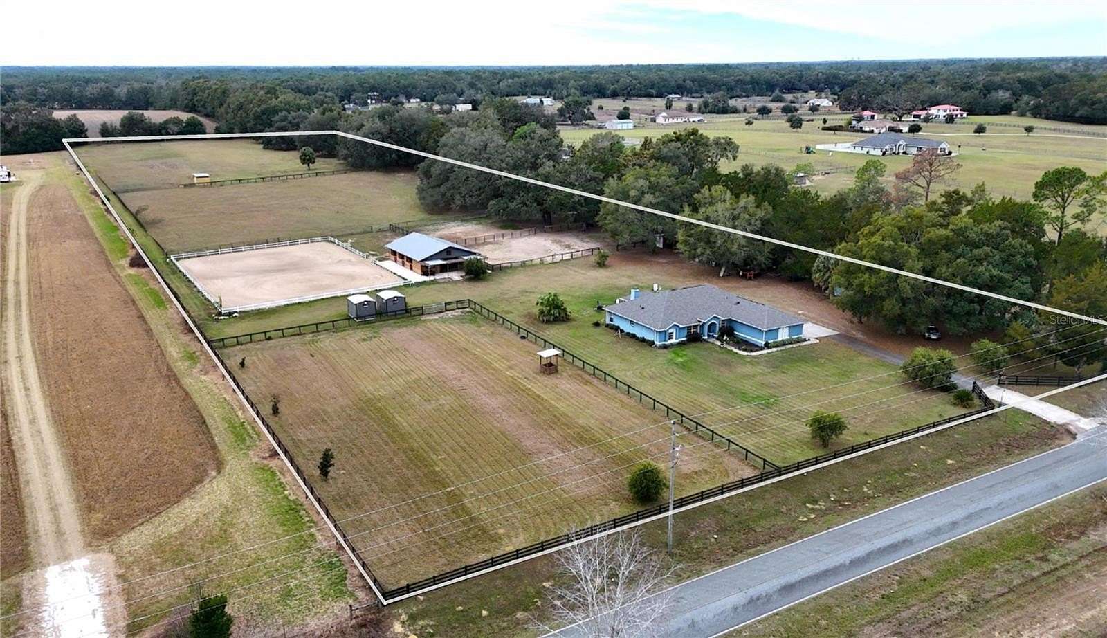 9.34 Acres of Land with Home for Sale in Dunnellon, Florida