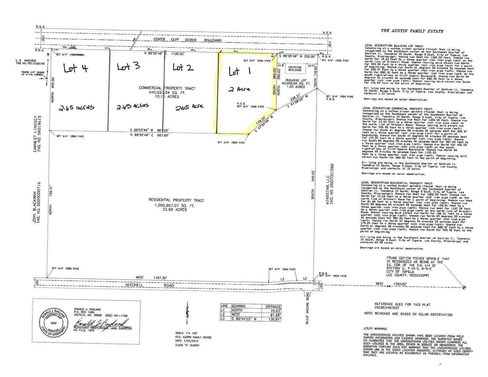 2 Acres of Commercial Land for Sale in Tupelo, Mississippi