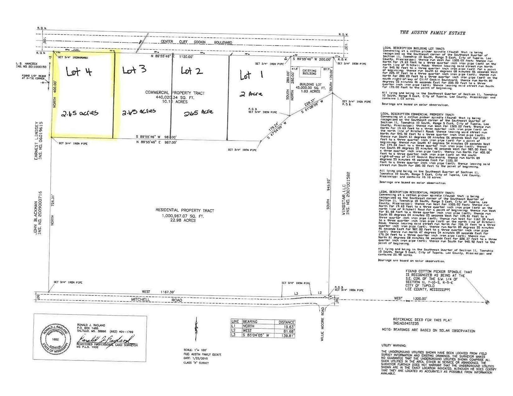 2.65 Acres of Commercial Land for Sale in Tupelo, Mississippi
