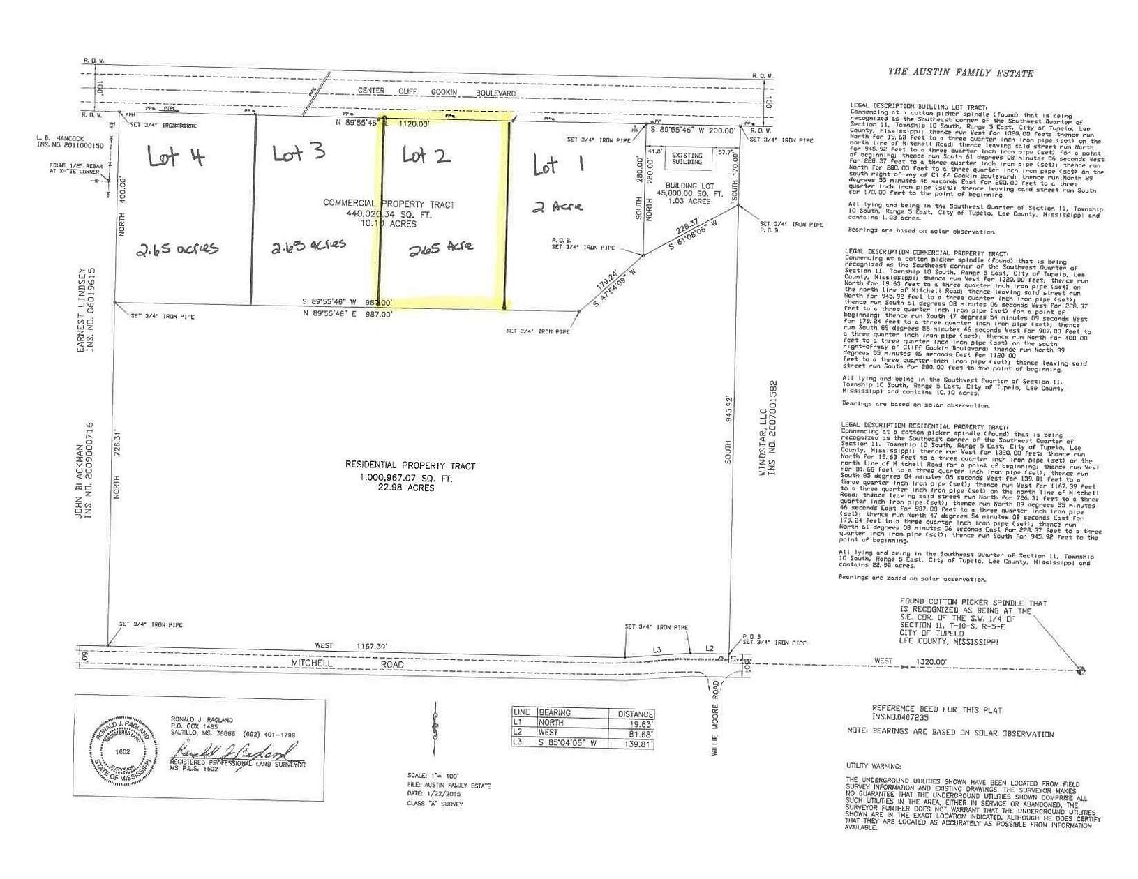 2.65 Acres of Commercial Land for Sale in Tupelo, Mississippi