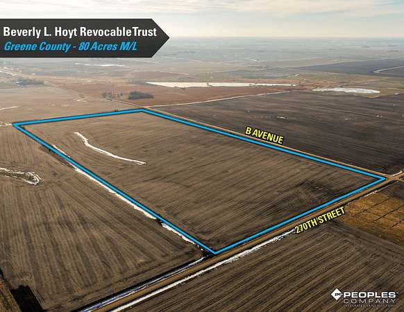 80 Acres of Recreational Land & Farm for Auction in Scranton, Iowa